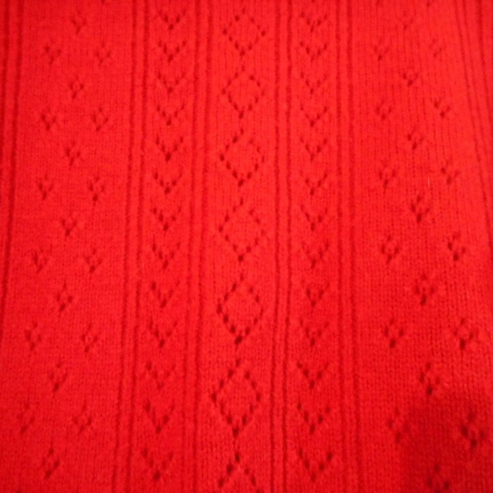 Jones Wear Red Lambswool blend sweater Size M - Picture 4 of 6